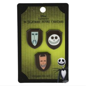 Loungefly The Nightmare Before Christmas Lock, Shock, and Barrel Enamel Pin Set